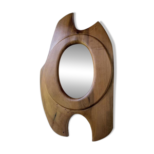 miroir organique noyer