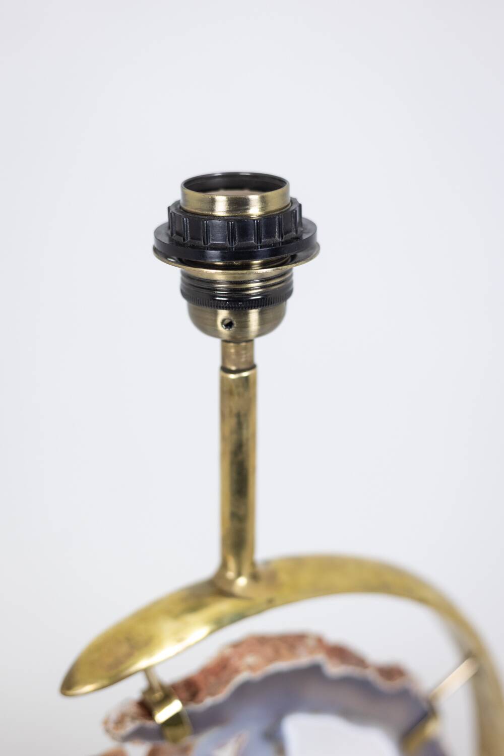 Bronze and amethyst lamp. 1970s.