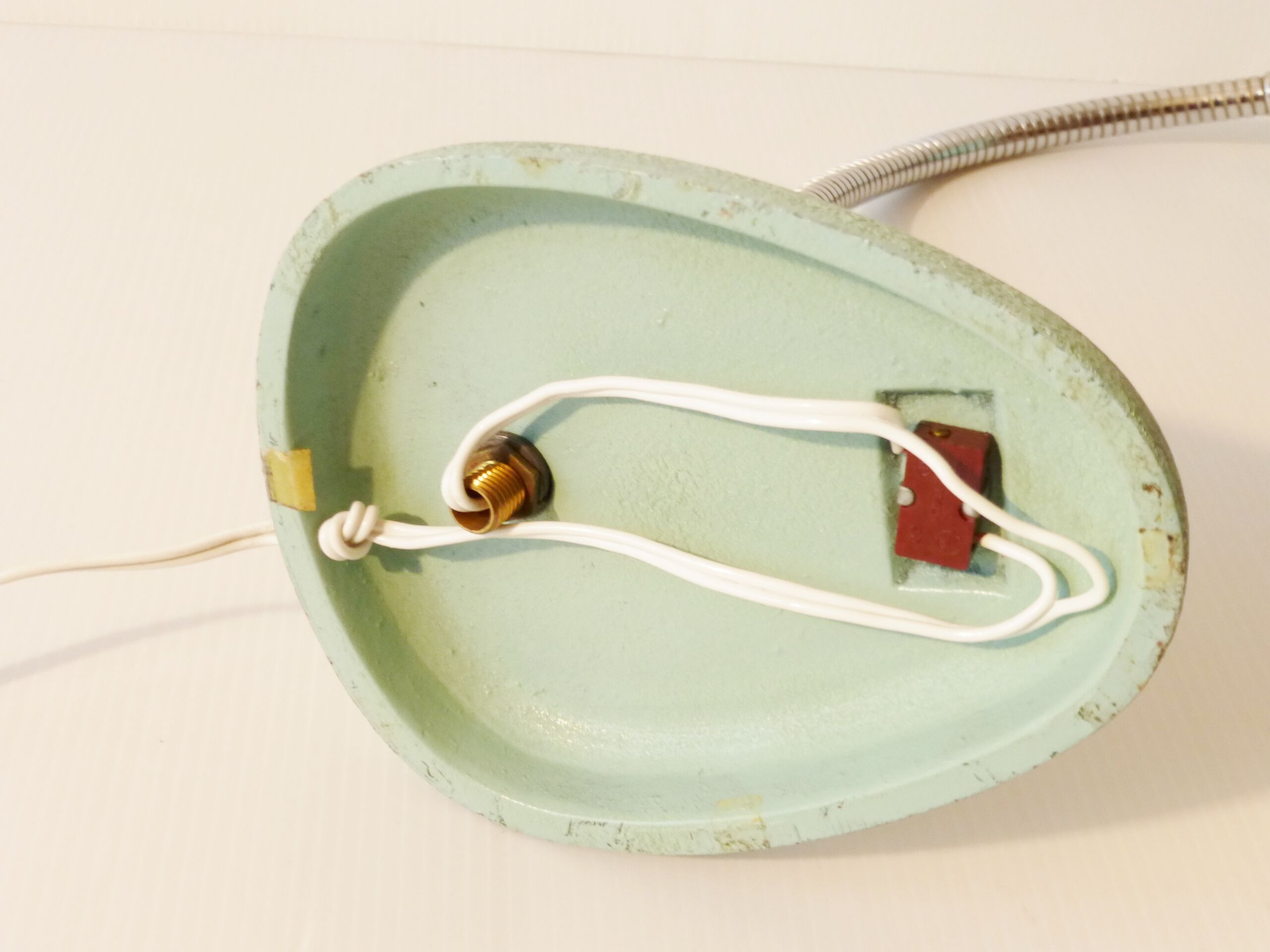 Lamp to ask industrial office 50's Green vintage 1950 n2