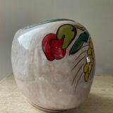 Vintage glazed ceramic vase signed