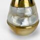 Duo of pear boxes in mother-of-pearl and brass 80s