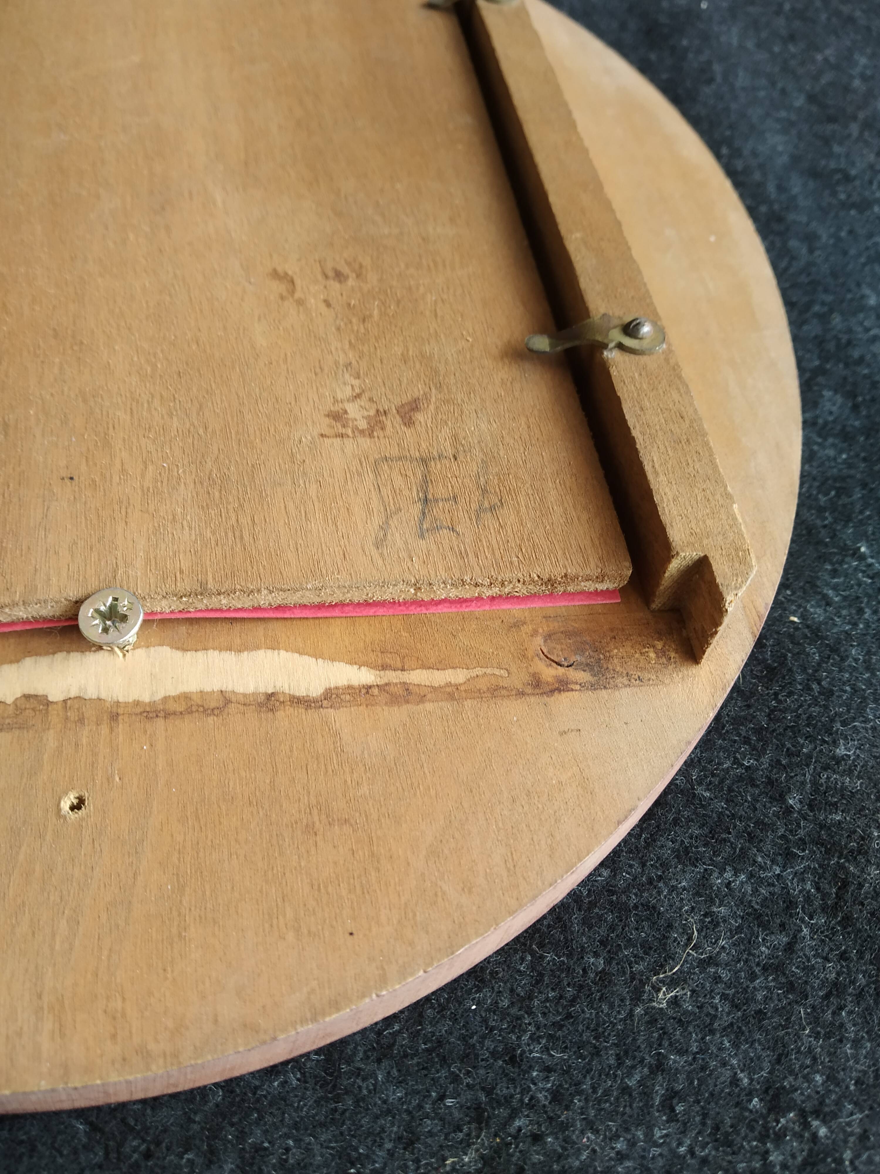 Frame art nouveau wood painted décor 16 cm x 11 cm