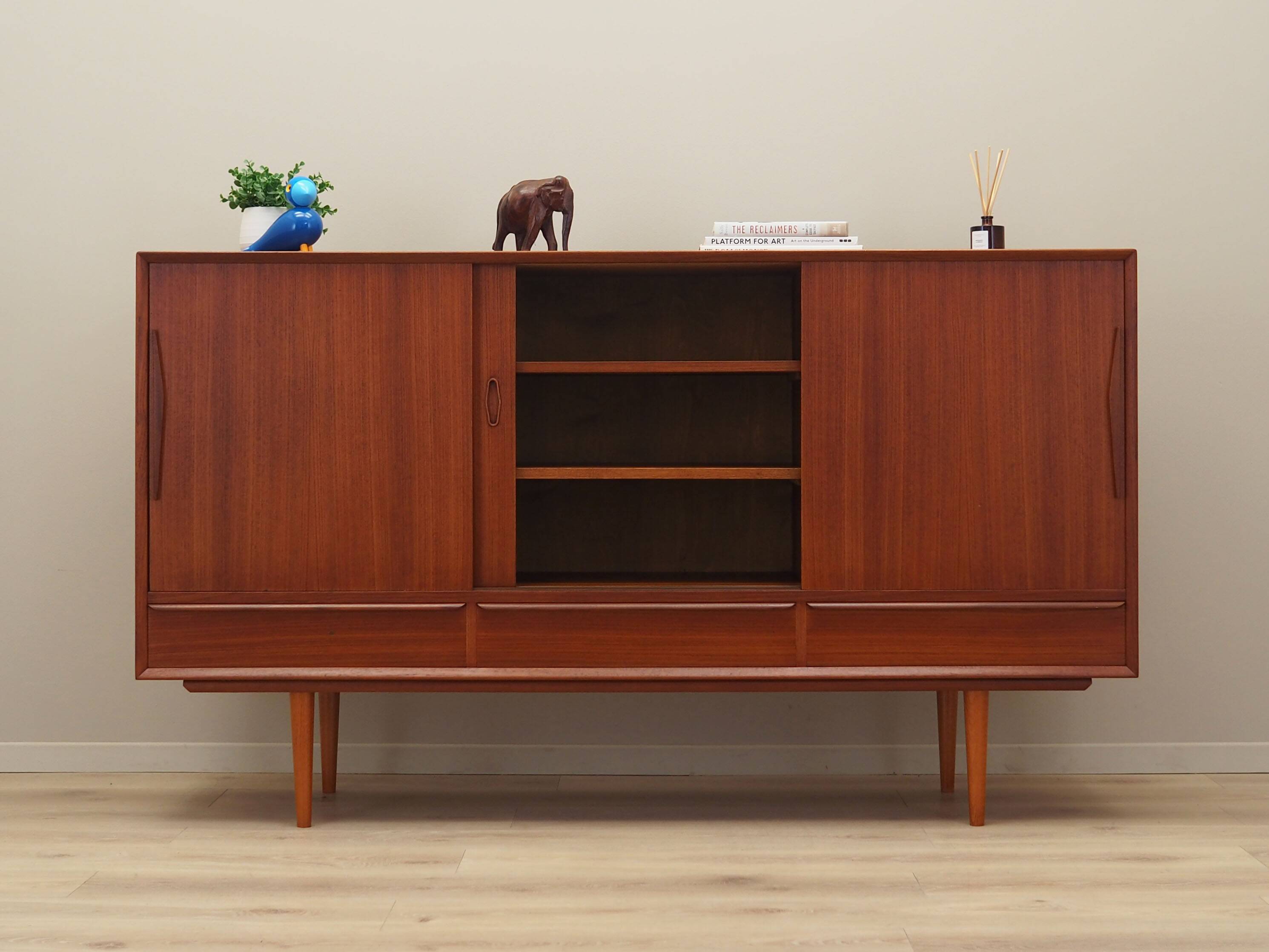 Teak highboard, Danish design, 1960s, production: Denmark