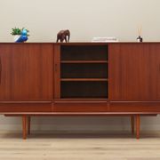 Teak highboard, Danish design, 1960s, production: Denmark