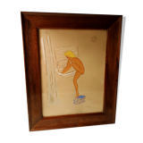 Vintage framed piece