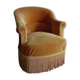 Vintage velvet toad armchair
