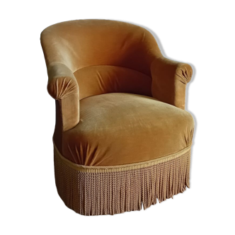 Vintage velvet toad armchair