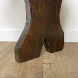 Banc en bois vernis foncé