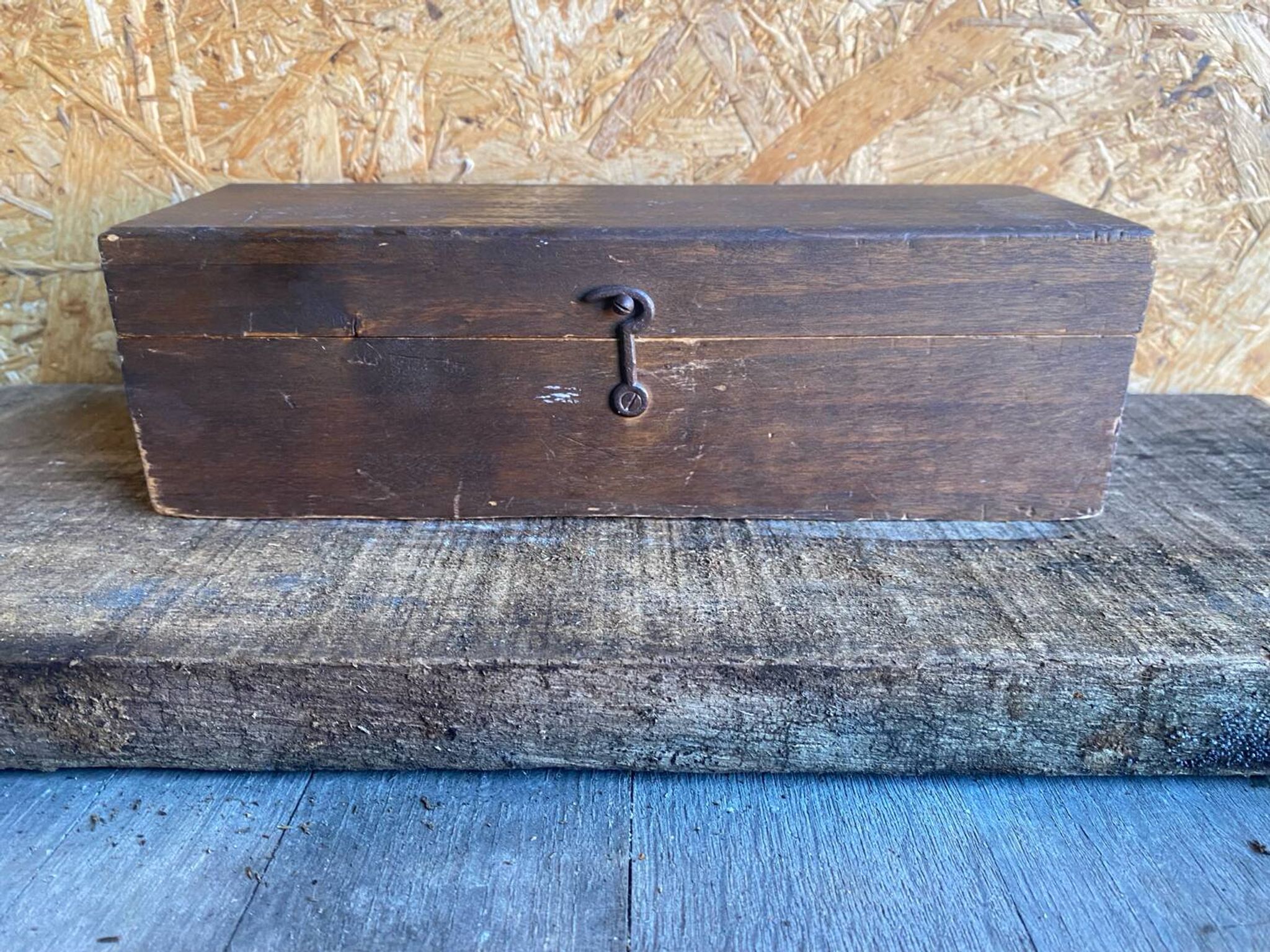 Antique Writing Desk Set Vintage Wooden Storage Box #D89
