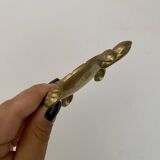 Vintage brass turtle pocket emptier