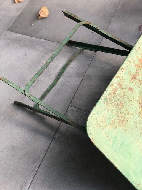 Garden table in green iron early twentieth