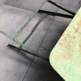 Garden table in green iron early twentieth