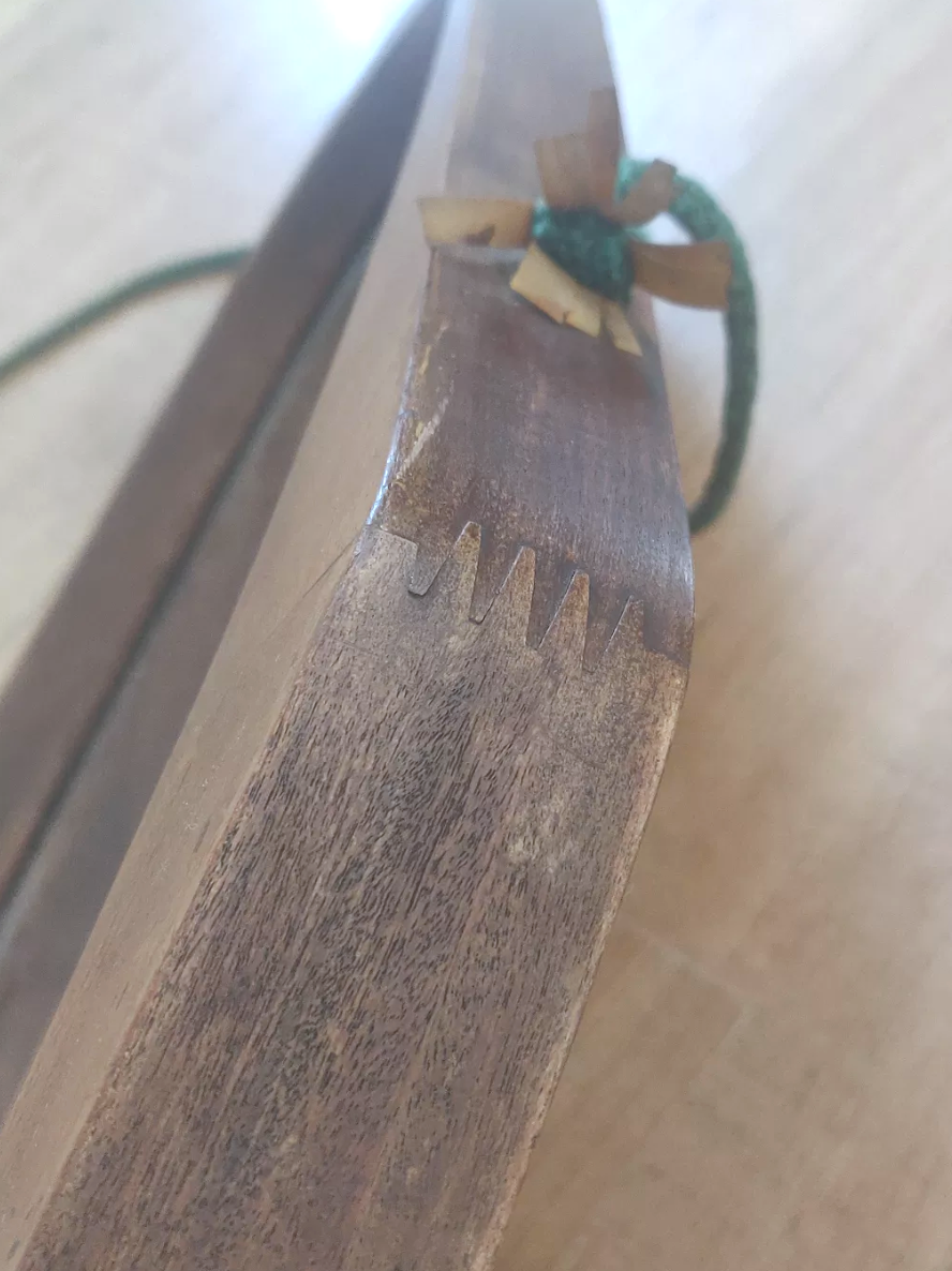 Italian free-form solid teak mirror