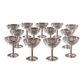 12 coupes  en cristal de Saint-Louis Modèle « Manon » circa