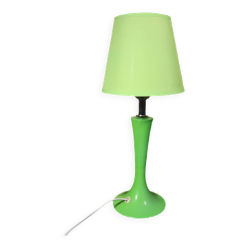 Green apple metal bedside lamp, in the style of Laurel.