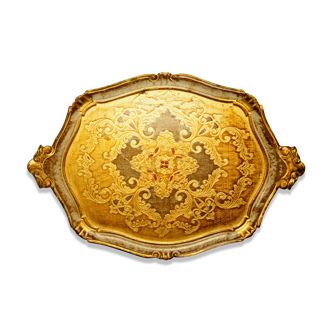 Vintage Venetian style tray 51 cm