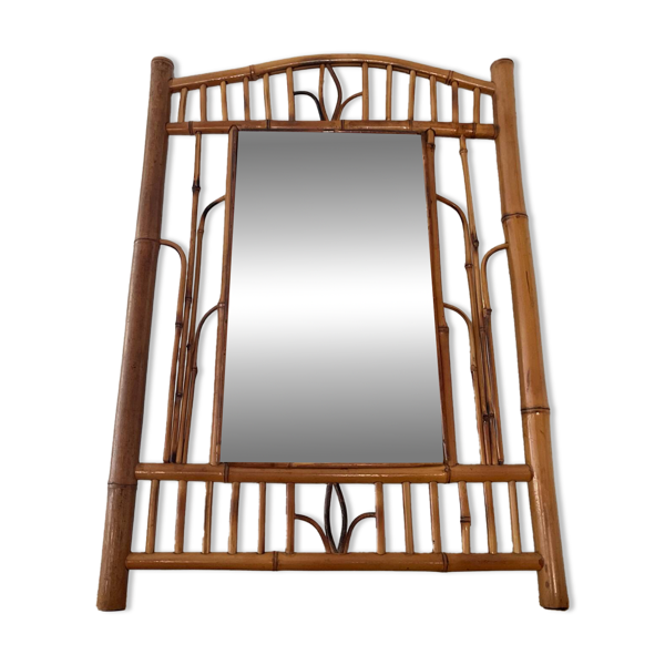 Miroir en rotin des années 50-60 — Beyit