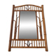 Rattan mirror from the 1950s-60s