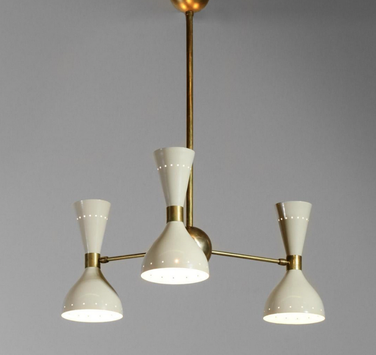 Moonlight chandelier 3 arms white