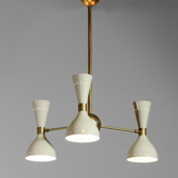 Moonlight chandelier 3 arms white