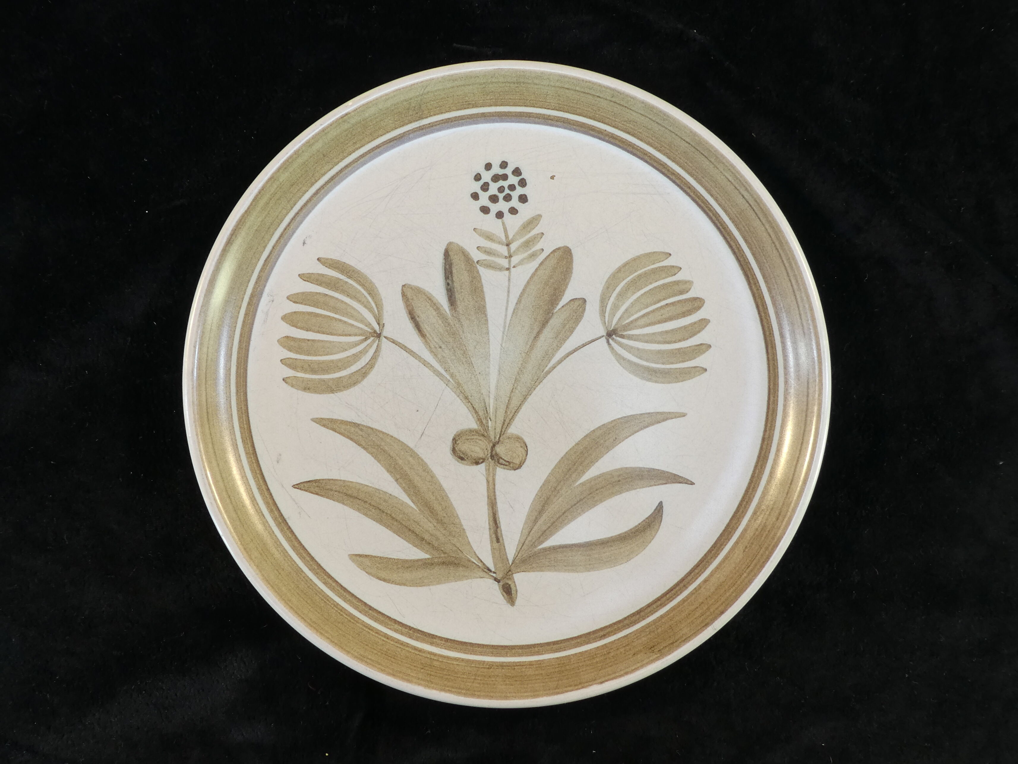 6 flat plates vintage flower decoration Lonchamp