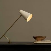 Lampe de table Mid Century réglable abat-jour perforé années 1950