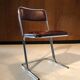 Chaise vintage vers 1970 - cuir et chrome