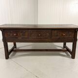 Brutalist antique Spanish coffee table