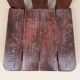 Set of five brutalist chairs in solid pine.