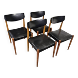Set of 4 Scandinavian chairs, 1970s