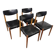 Set of 4 Scandinavian chairs, 1970s
