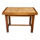 Farmhouse style solid wood and tile kitchen dining table