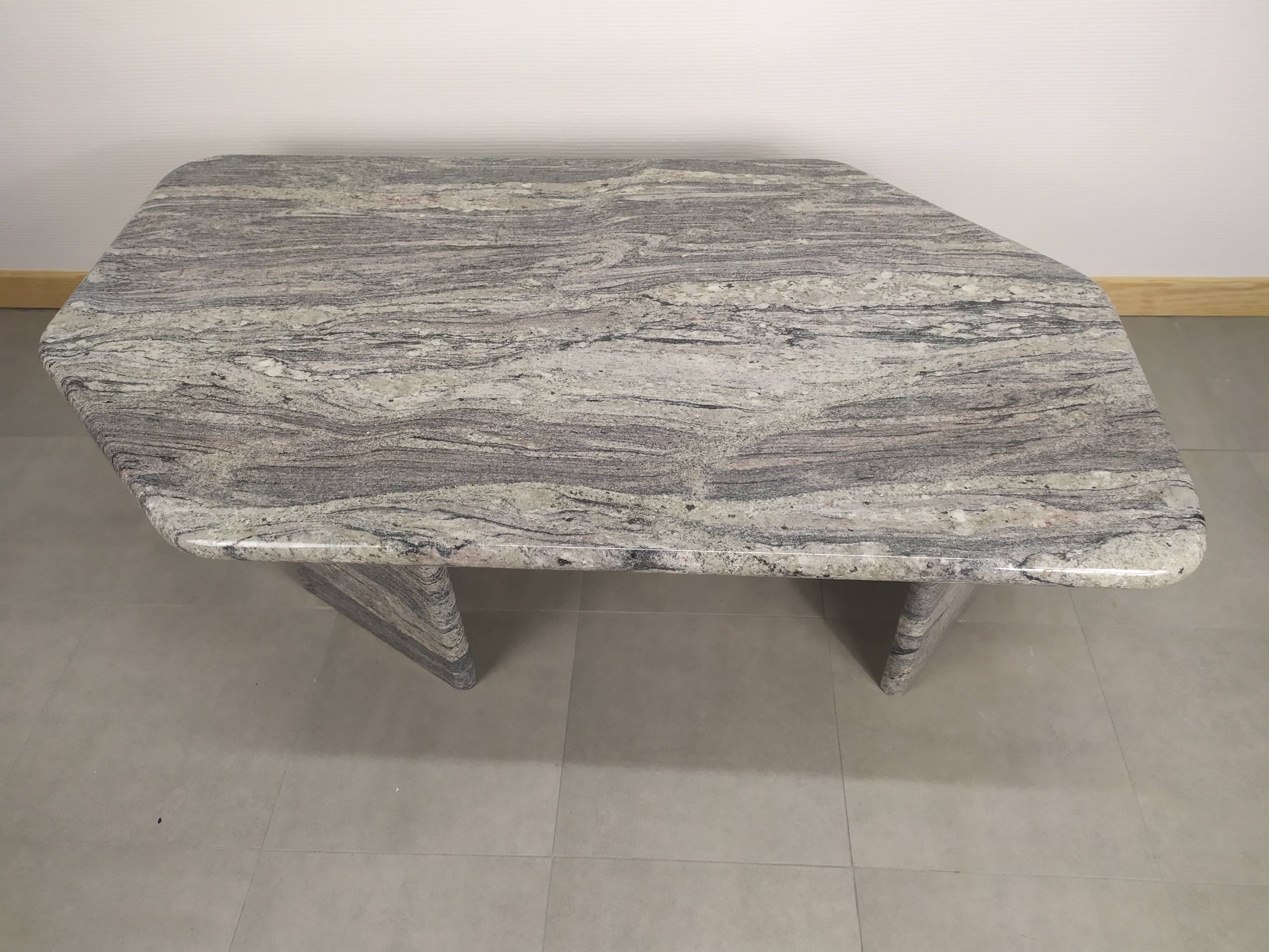 Marble grey granite low table