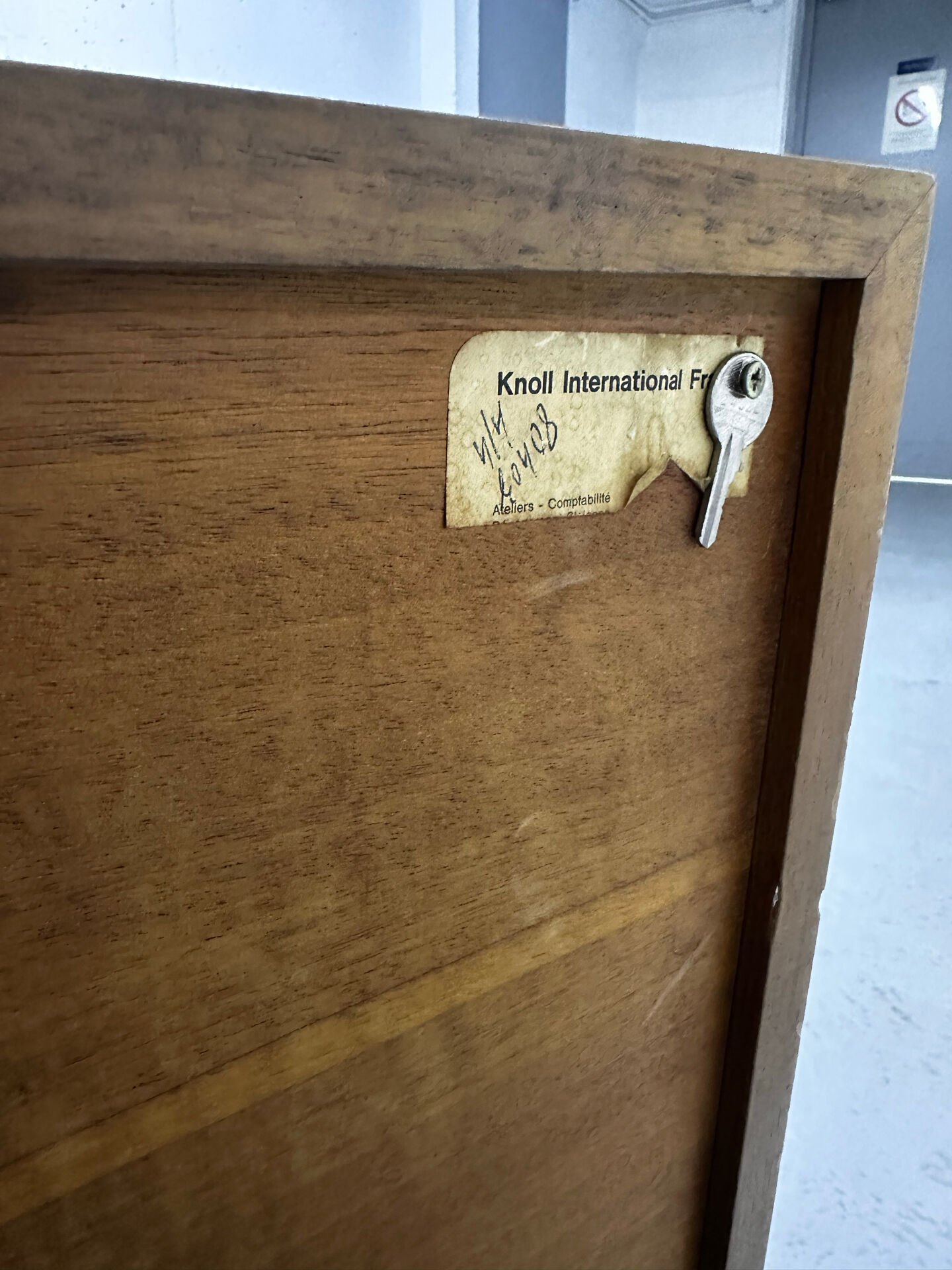 Florence Knoll furniture in teak from the 1970s.