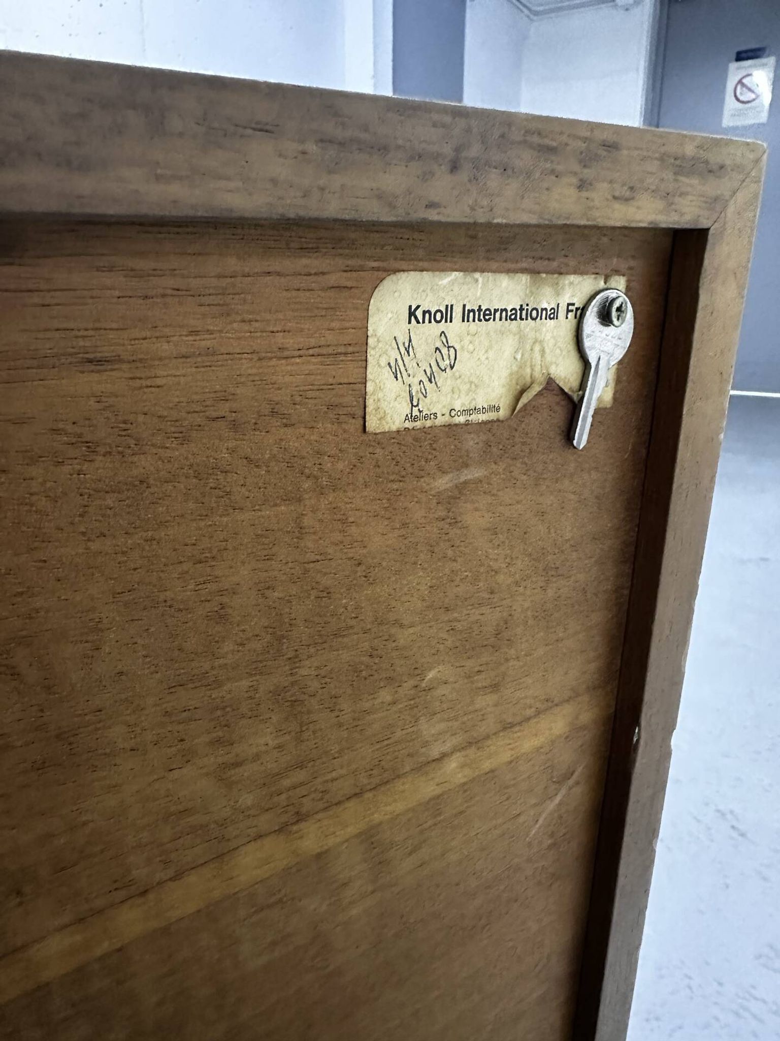 Florence Knoll furniture in teak from the 1970s.