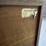 Florence Knoll furniture in teak from the 1970s.