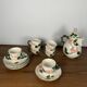 6 teacups + saucers + teapot Villeroy & Boch "Wild Rose" 1970