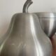 PEAR IN ALUMINUM BRUSH ICE BUCKET MADE IN ITALY AROUND 1970