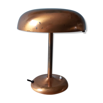 Lampe de bureau champignon en cuivre, années 30