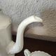 Limoges porcelain coffee maker in Haviland, white milk pot and sugar bowl decorated with leaves