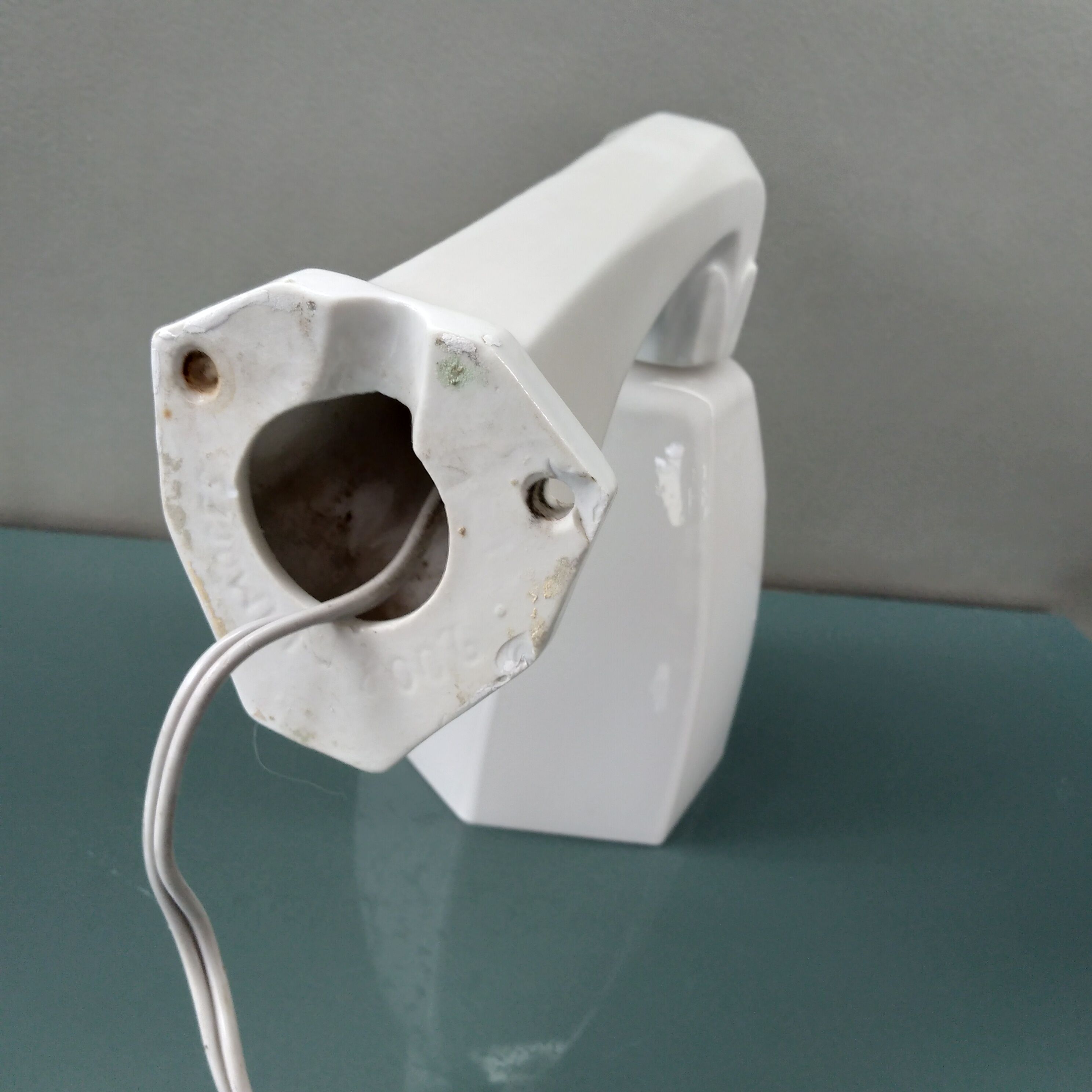 Art Deco white porcelain wall lamp