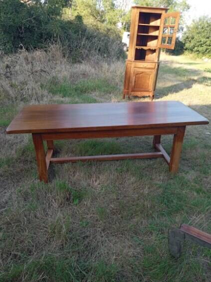 Table de ferme barre à chat