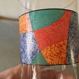 4 patterned glasses, vintage