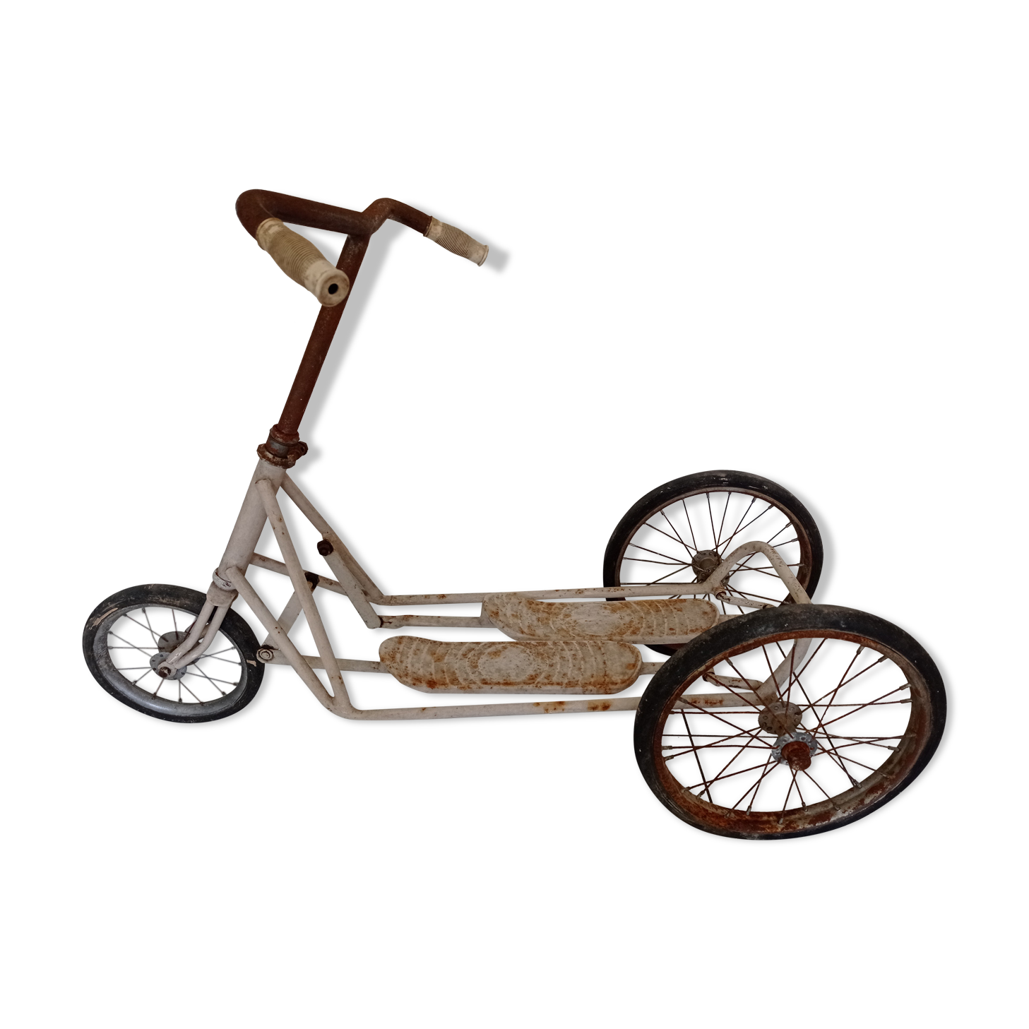 Jouet Ancien Tricycle Sunshine - 1930 - Métal Rouge - Pièce Rare De Collection