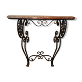 Console en fer forgé des années 40