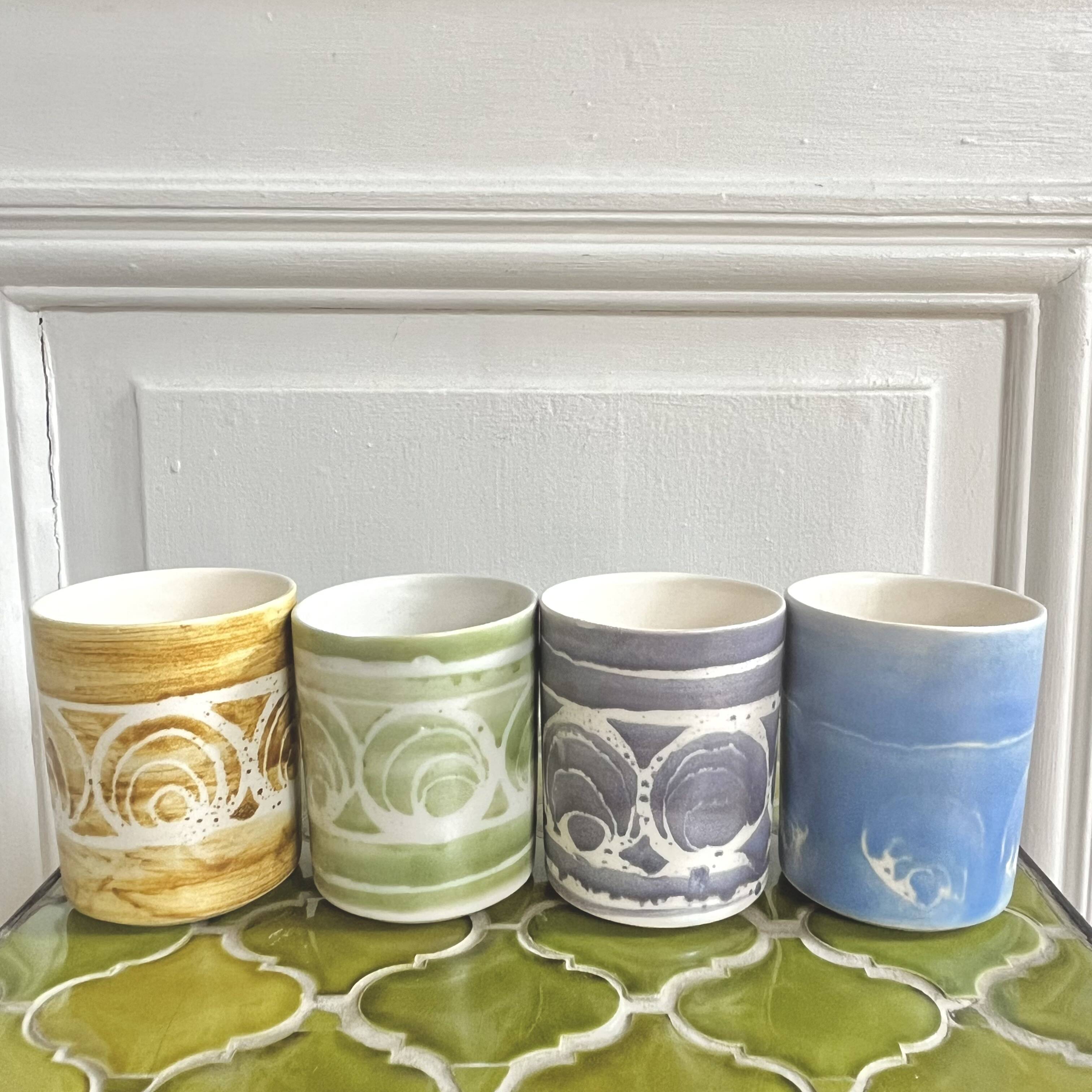 4 English ceramic mugs from the 70s