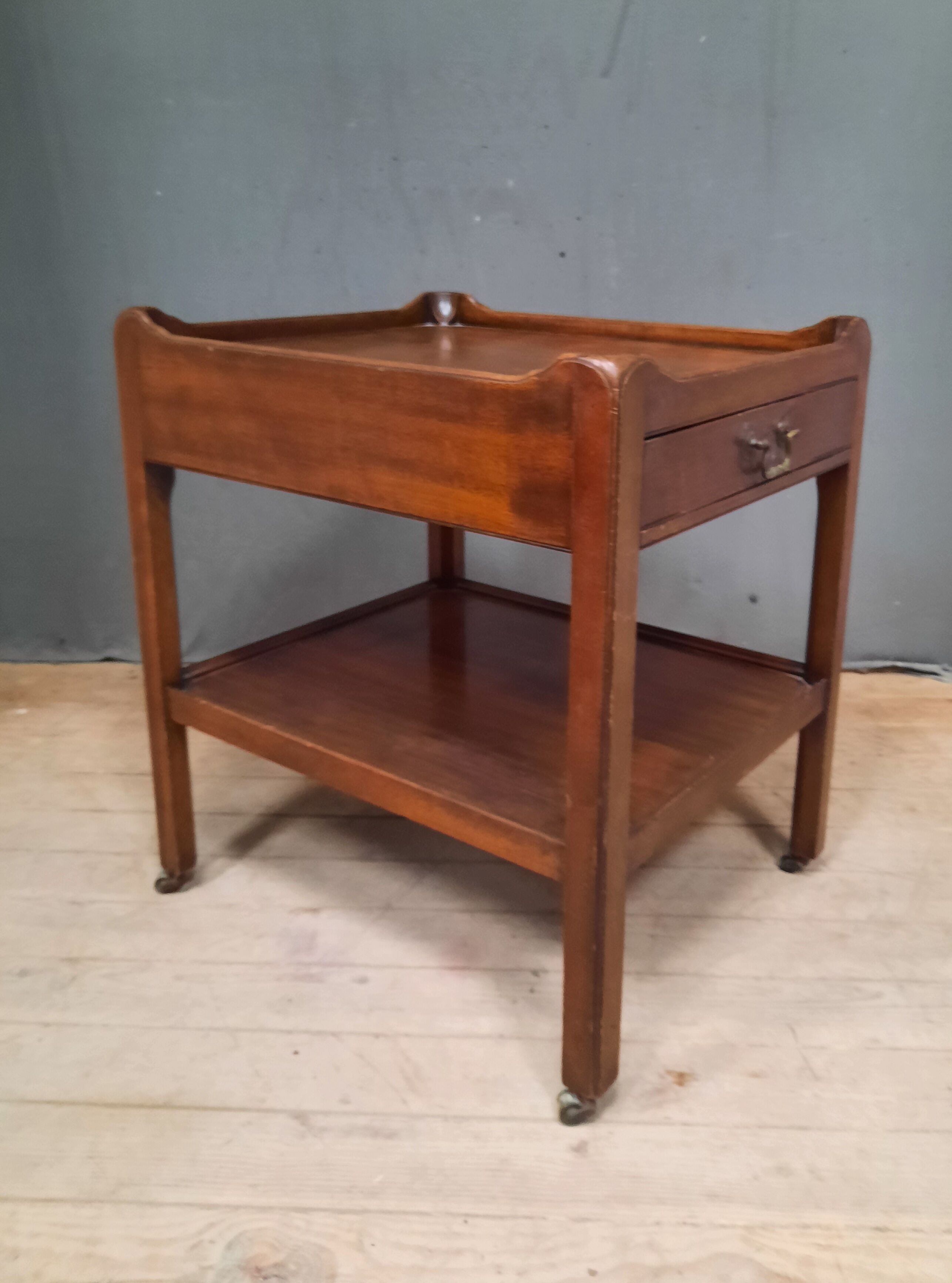 Pair of English mahogany sofa tips