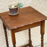 Side table in the countryside style in turned wood