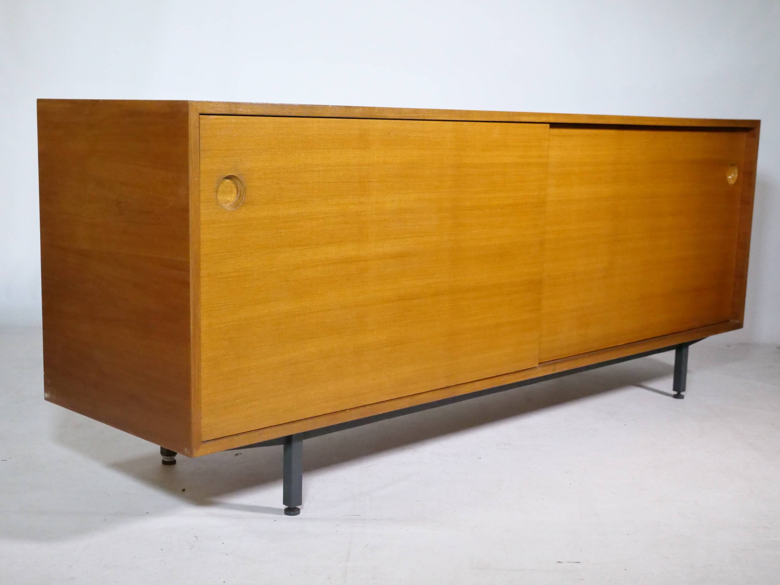 Teak sliding door sideboard by Ernst Martin Dettinger for Bormann, 1960s