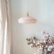 Clichy pink glass pendant with a rim